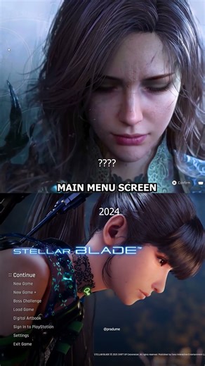 Menu Main Screen Stellar Blade or Tides Of Annihilation #shorts #stellarblade