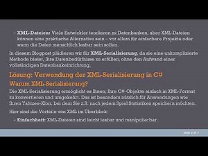Wie Sie Daten effektiv aus Ihrer C# -Anwendung mit XML speichern
