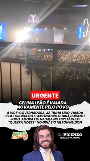 Dr. Vicenzo on Instagram: "@celinaleao VAIADA DE NOVO PELO POVO 🚨CLIMA TENSO NO NILSON NELSON A vice-governadora do Distrito Federal e pré-candidata ao GDF, Celina Leão (PP), passou por um momento constrangedor na noite desta sexta-feira (19), durante o espetáculo de balé clássico “O Quebra-Nozes”, realizado no Ginásio Nilson Nelson, no Eixo Monumental. Convidada a subir ao palco para se pronunciar, Celina foi recebida por manifestações sonoras de reprovação vindas de parte da plateia, que se i