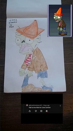 Day 6 of Drawing pvz Characters #plantsvszombies