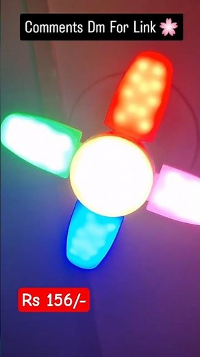 Ceiling FAN or LED LIGHT 🤔💡Rs 156/- only 🔥 Decorate your home with this Fan Type RGB Decor Light