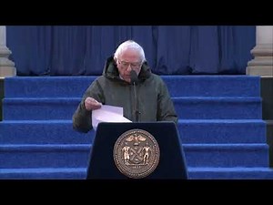 Senator Bernie Sanders speaks at NYC Inauguration