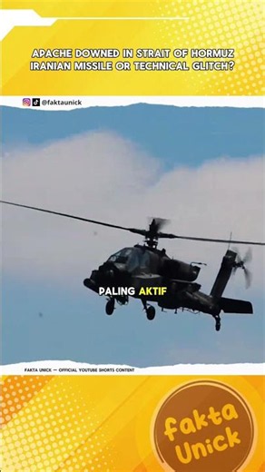 US Apache Helicopter Crashes in the Strait of Hormuz!