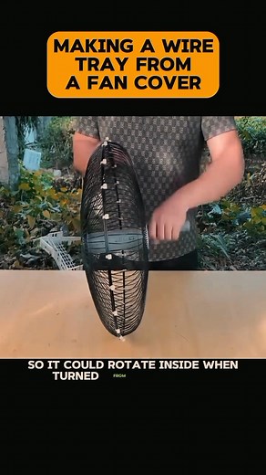 10K views · 93 reactions | Making a wire tray from a fan cover. #wiretray #wire #FanCover #diy #Creativity | No-nonsense Video | Facebook