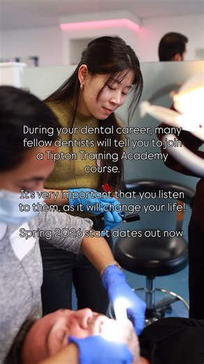 🎙️ POV: Every dentist you meet keeps telling you the same thing… “Do a Tipton Training course - it’ll change your life.” And guess what? They’re absolutely right. 👀🦷 From mastering occlusion to transforming your confidence, our alumni will all tell you one thing: 👉 Tipton Training is where your career levels up. 💥 SPRING 2026 start dates are OUT NOW London • Manchester • Glasgow • Belfast • Carlow If you’ve been waiting for a sign… this is it. Your future patients will thank you. #TiptonTra