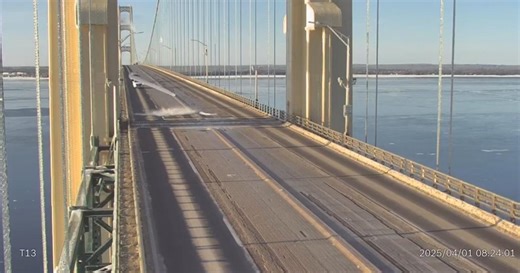 UPDATE: Mackinac Bridge opens after falling ice closure lasting most of Tuesday