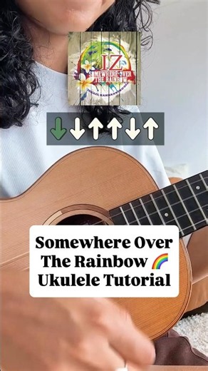 EASY Somewhere Over The Rainbow Ukulele Tutorial 🎸 #shorts