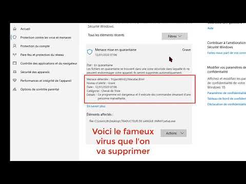 Comment supprimer un virus dans Sécurité Windows