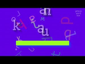 HOW TO PRONOUNCE KAHAU? #kahau