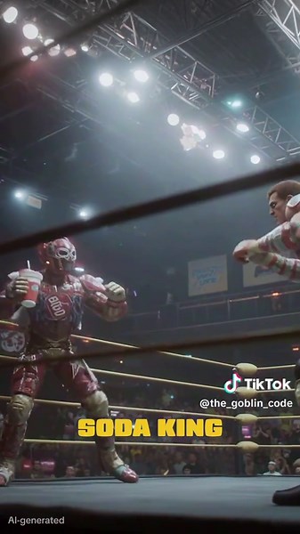 Soda king #wrestling #fight #wwe #ai #brawl