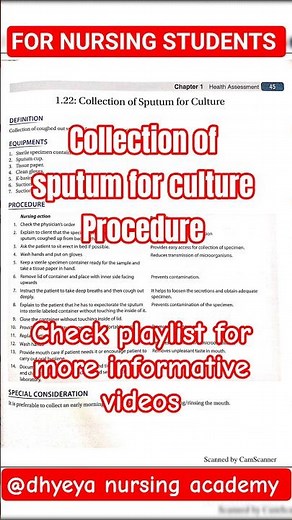 Collection of sputum for culture / Collection of sputum for culture procedure / Sputum collection