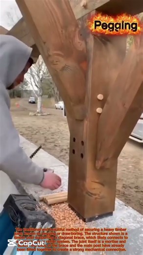 Timber Framing Pegging