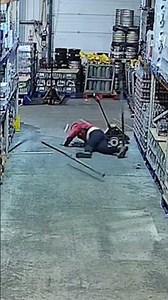 Construction worker survives falling through roof and landing crotch-first onto equipment
