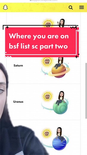 Snapchat Best Friend List Planets Explained