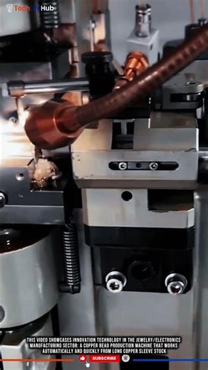 Innovation Technology Automatic Copper Bead Forming Machine: Fast Continuous Copper Sleeve #tech