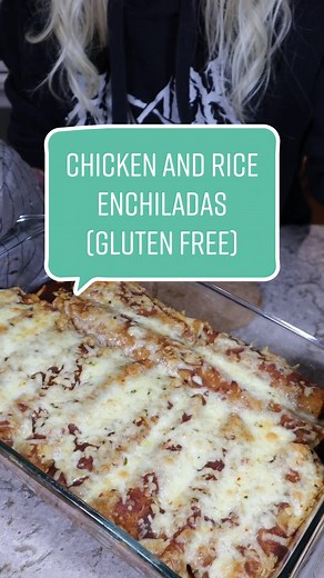 Dollar Tree Dinners Chicken and Rice Enchiladas (Gluten Free) #dollartreefood #dollartreedinners #cheapdinnerideas #eatingonabudget #glutenfree #glutenfreerecipes #enchiladas