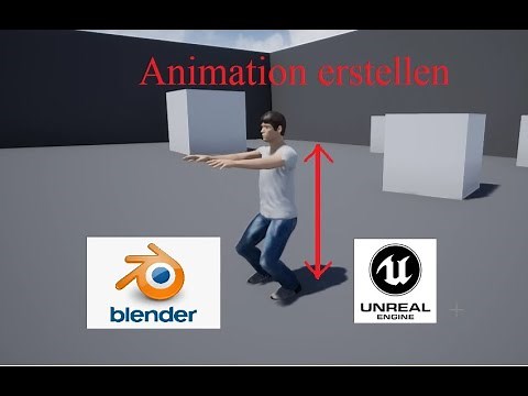 Blender Tutorial, 3D Menschen mit Skelett ausstatten animieren und in Unreal Engine bewegen lassen