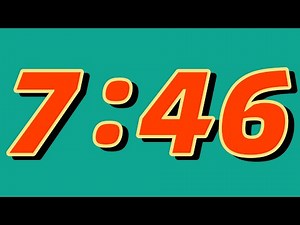 7 Minute and 46 Second Countdown Timer ⏰ | Bright green screen and huge numbers