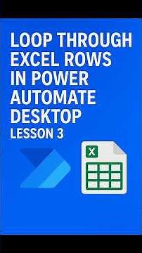 Loop Through Excel Rows in Power Automate Desktop | Read Excel Data Line by Line #shorts #shortsfeed