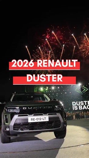 DriveShrive Suyash on Instagram: "2026 Renault Duster is here 👌🏽 3 Engine options. 163ps 280Nm 1.3L Turbo with 6 speed wet clutch DCT 👌🏽 1.8L Gdi Hybrid 160bhp 170Nm 👌🏽 1L turbo as Base engine 👌🏽 7 Year Standard warranty 👌🏽 90% Localised platform #dusterisback @renaultindia"