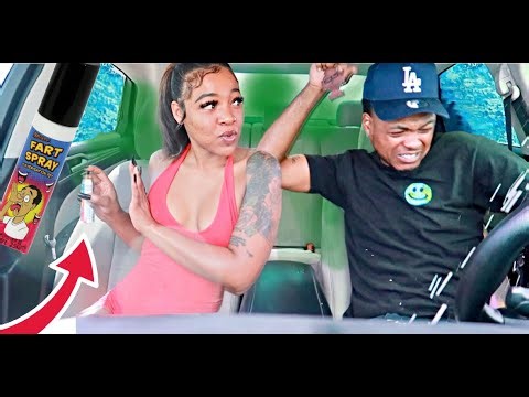 SPRAYING FART SPRAY WHILE GOING THROUGH A CAR WASH PRANK ON ANGRY BOYFRIEND!!! 😳 * HILARIOUS *