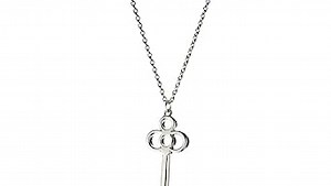 Watch Disney Couture Cinderella Key Pendant Necklace - White Gold Plated on Amazon Live