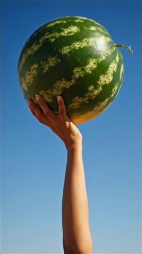 😳इस तरबूज को जोर से पकी और चमत्कार देखिए 😱