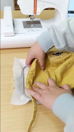 Do you know how to embroider the side of a hat using a single-needle machine?🧢#embroidery #shorts