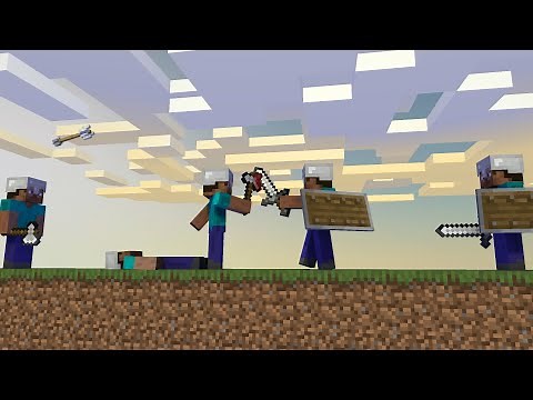 Fight animation 2d (Mine-imator)