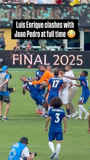 Ishan Shah on Instagram: "Full video of Chelsea and PSG players clashing at full time 😳 The background music in the stadium being Blue is the Colour makes this so much better 😂 📲 Follow @ishanshah04 for more 🔵 • • • • #chelseafc #chelsea #cfc #cfcfans #colepalmer #palmer #stamfordbridge #cwc #football #soccer #footballfunny #londonisblue #fifaclubworldcup #clubworldcup #enrique #psgfans #afc #joaopedro #psg #dembele #luisenrique"