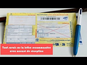 Envoyer une lettre recommandée 📩 avec accusé de réception et coller le bordereau sur l'enveloppe
