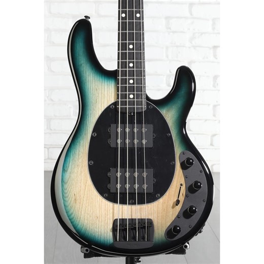 Ernie Ball Music Man StingRay Special HH Electric Bass Guitar - Mean Blue Burst, Ebony Fingerboard