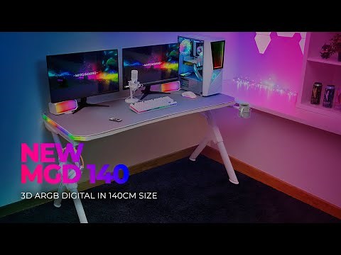 3D ARGB DIGITAL in 140cm size desk - MGD140RGB | Mars Gaming