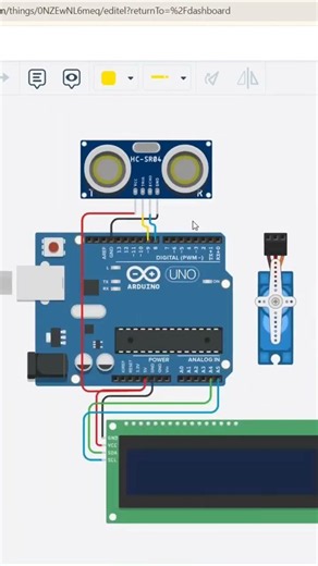 How to Make an Arduino Smart Trash Bin | Tinkercad Simulation Tutorial #arduino#electronics#robotics