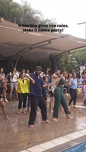 Our pool party got wild ✨ #thedancinganchor #raindance The rains did not kill the vibe, they made the whole event filmy ♥️ Shot by @md_hitclick @md_event_photography Team mate @mht27 #curlygrooves #raindance #rains #emcee #dancer #actor #aapjaisakoi #danceviral #dancevideo #dancereels #corporatevents #communityevents #poolparty | Shruti Deshpande