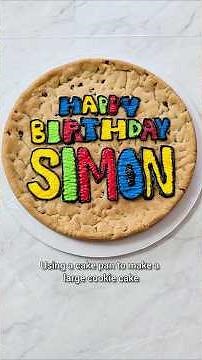 Would you prefer a slice of cake or a cookie??#cookiecake #birthdaycake #chocolatechipcookie