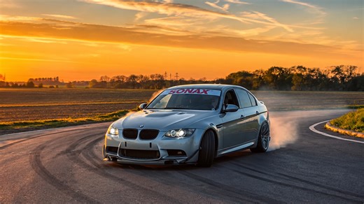 Paris drift session with BMW M cars and Ferrari power