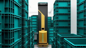 [New Product] Kangaroo Case Stack Access Robot - Rack-Free Tote Handling Solution - BlueSword | iAutomate