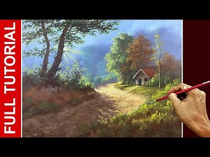 Tutorial : Acrylic Landscape Painting / Morning Lights on Mountain Road / JMLisondra