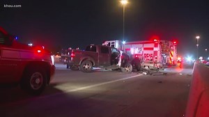 HPD: Possibly intoxicated woman crashes into HFD fire truck blocking crash scene on Highway 290