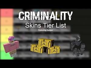The Correct Skins Tier List | Roblox Criminality