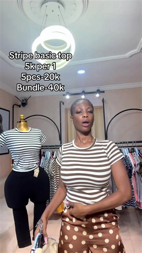 Stripe Basic Top — Order from Adamasingba Stadium Gate 4
