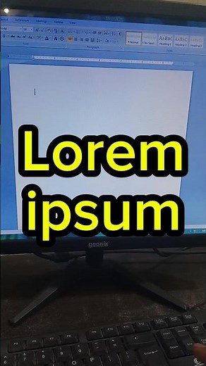lorem in word | lorem ms word | auto text in ms word | rand command in word #msword #computer