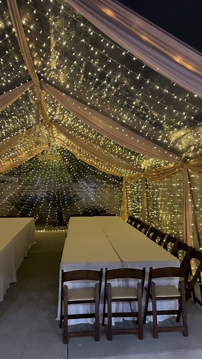 Elegant Clear Tent Design with Twinkle Lights