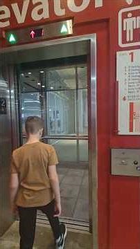 Schindler elevator with custom call panel at Houston Galleria red garage in Houston, Texas