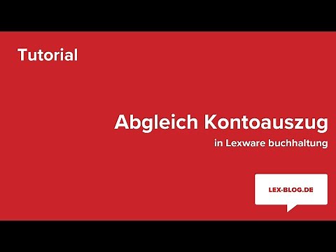 Reconciling bank statements in Lexware accounting | LexBlogTV