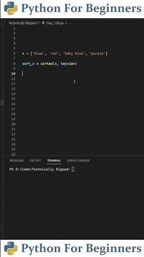 Sort A List Based On Length | Python Tutorial