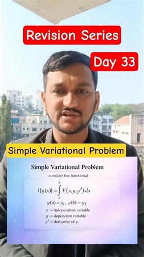 Simple Variational Problem | Linear Integral Equations | CSIR NET Maths & GATE Maths | IFAS