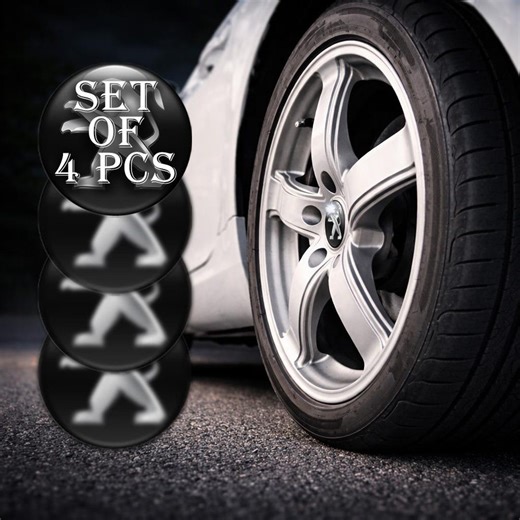 Glossy Resin Wheel Center Cap Stickers Set - Etsy