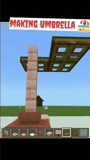 How to Build a Cute Pink Patio in Minecraft! 🌸 (Wait for the Umbrella ☂️) #shorts#minecraftbuilding